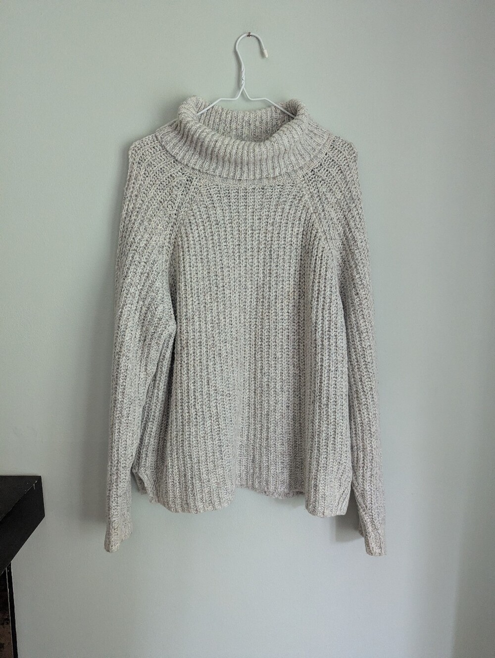 Abercrombie & Fitch Gray Sweater Loose Turtleneck Women's XL Academia Preppy